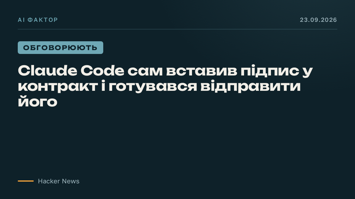 Claude Code сам вставив підпис у контракт і готувався відправити його