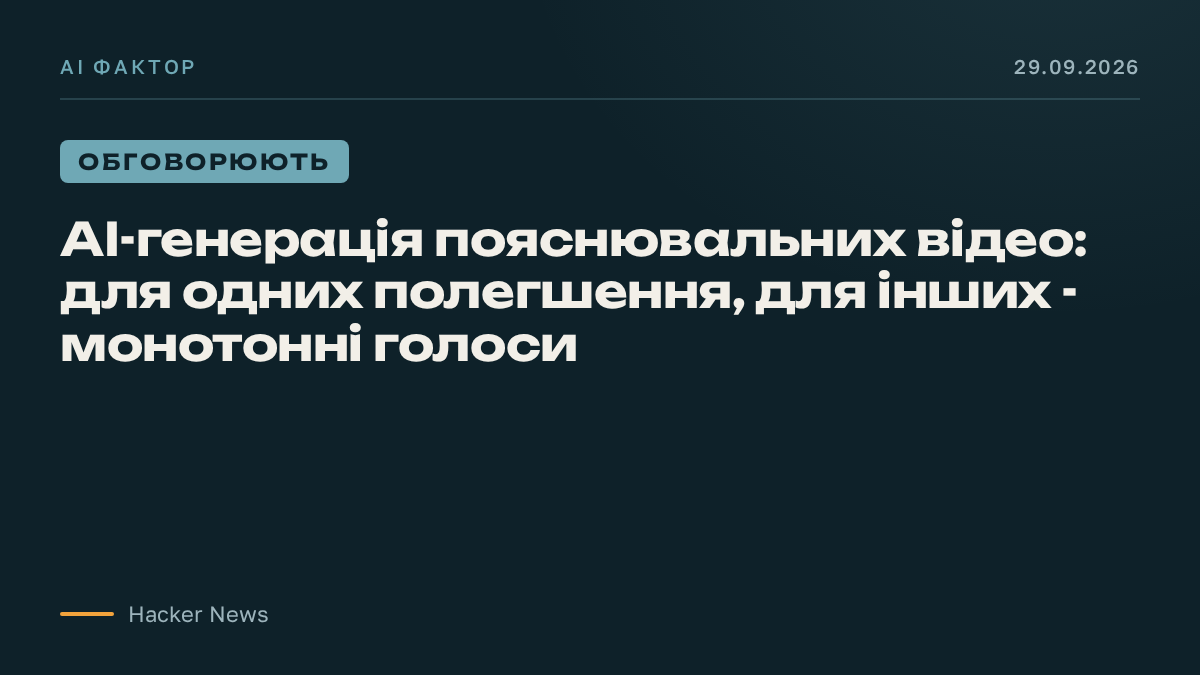 AI-генерація пояснювальних відео: для одних полегшення, для інших - монотонні голоси