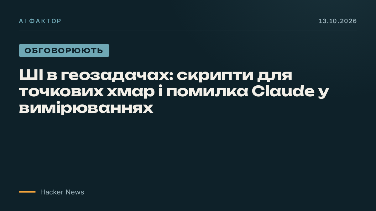 ШІ в геозадачах: скрипти для точкових хмар і помилка Claude у вимірюваннях