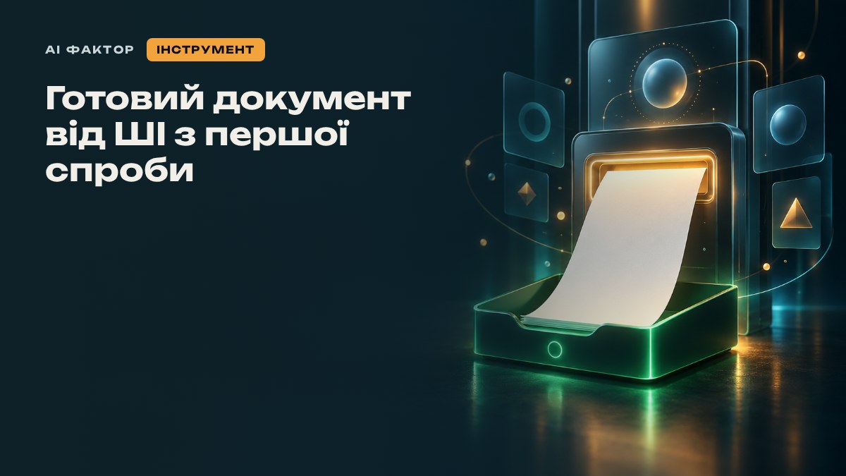 Готовий документ від ШІ з першої спроби