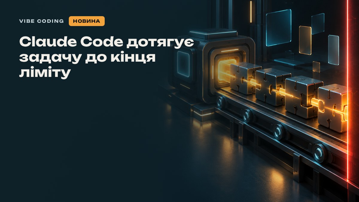 Claude Code дотягує задачу до кінця ліміту сесії