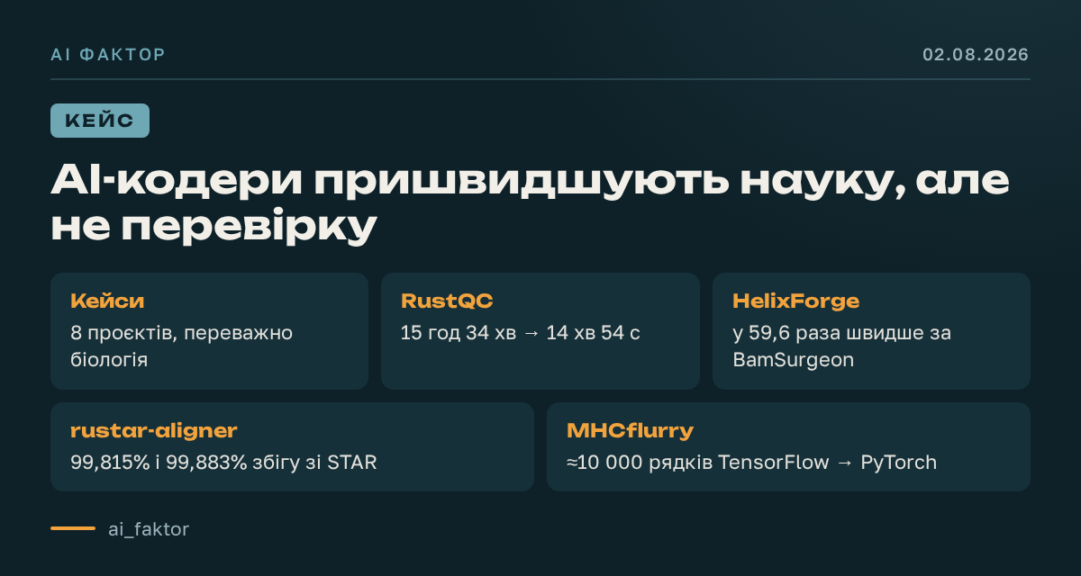 AI-кодери пришвидшують науку, але не перевірку
