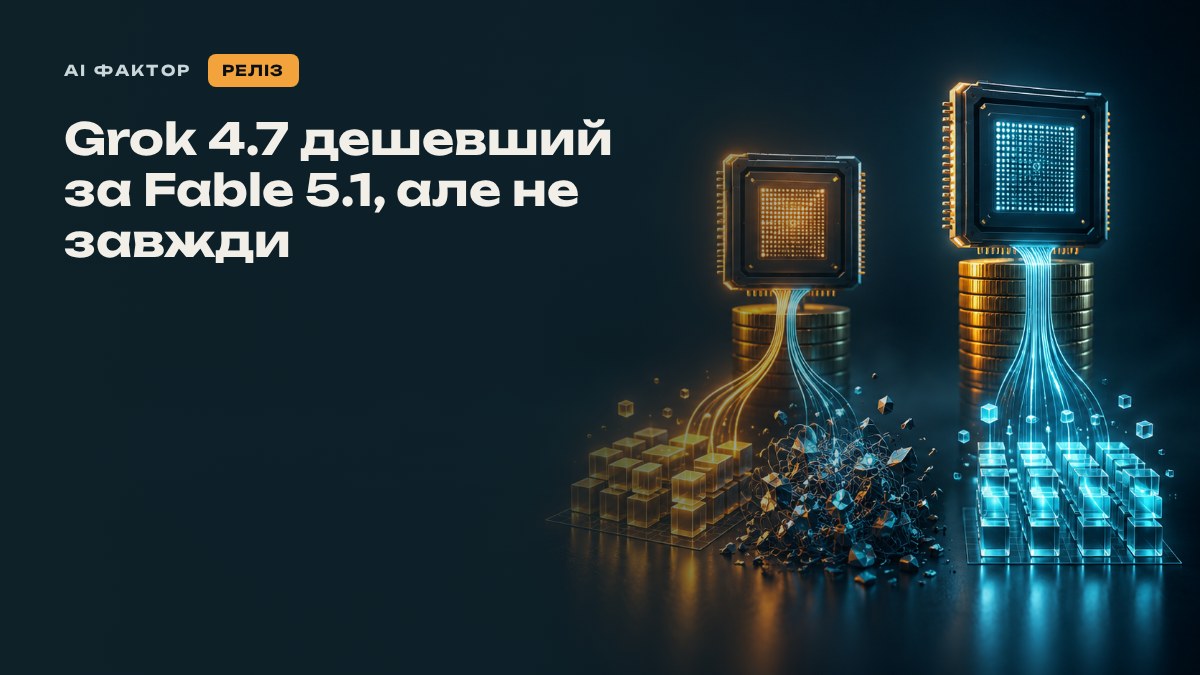 Grok 4.7 дешевший за Fable 5.1, але не завжди