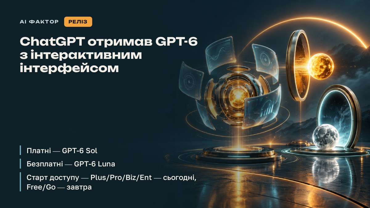 ChatGPT отримав GPT-6 з інтерактивним інтерфейсом