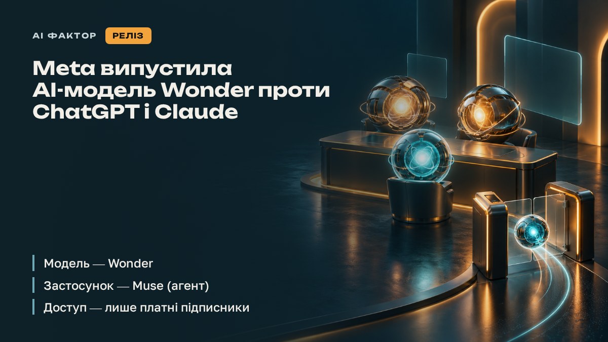 Meta випустила AI-модель Wonder проти ChatGPT і Claude