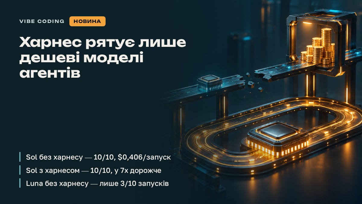 Харнес рятує лише дешеві моделі агентів