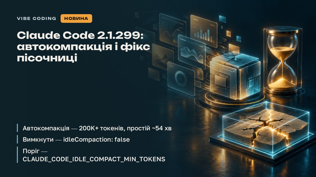 Claude Code 2.1.299: автокомпакція довгих сесій і фікс дірки в пісочниці