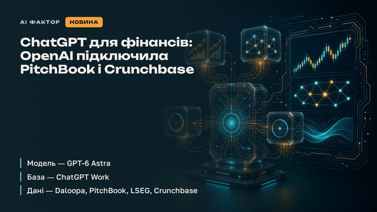 ChatGPT для фінансів: OpenAI підключила PitchBook і Crunchbase