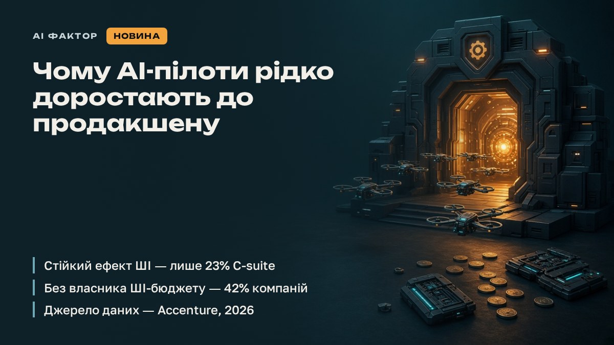 Чому AI-пілоти рідко доростають до продакшену