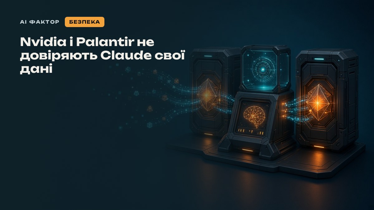 Nvidia і Palantir не довіряють Claude свої дані