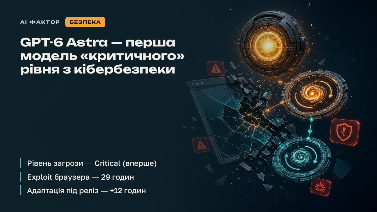 GPT-6 Astra — перша модель «критичного» рівня з кібербезпеки