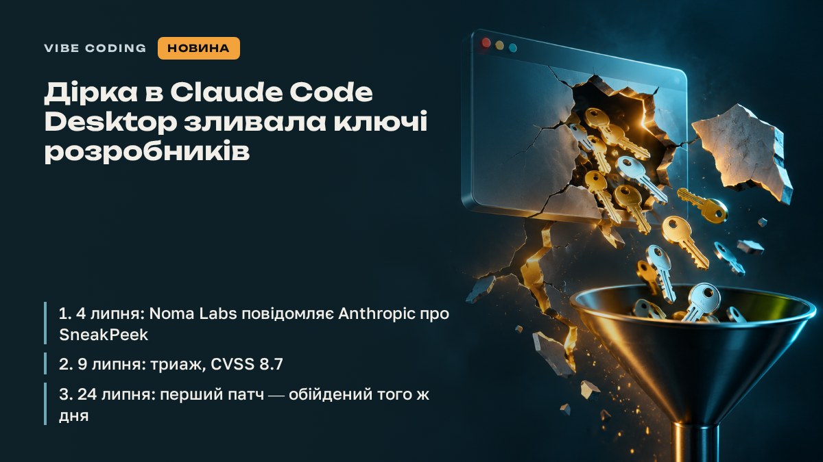 Дірка в Claude Code Desktop зливала ключі розробників
