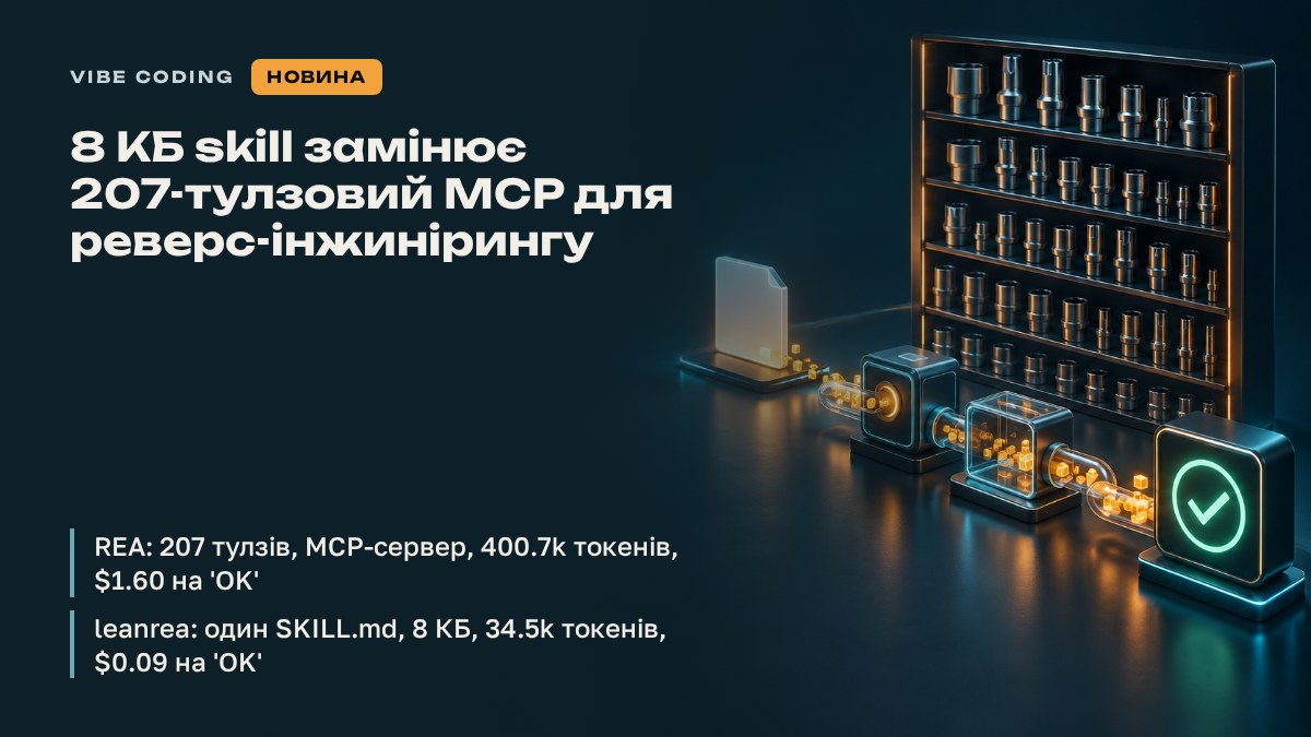 8 КБ skill замінює 207-тулзовий MCP для реверс-інжинірингу