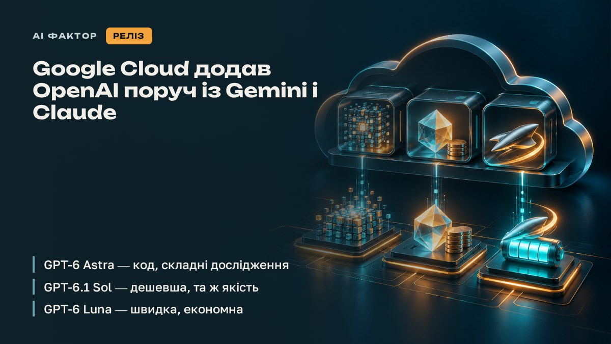 Google Cloud додав OpenAI поруч із Gemini і Claude