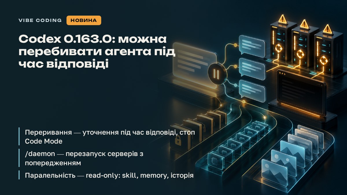 Codex 0.163.0: можна перебивати агента під час відповіді