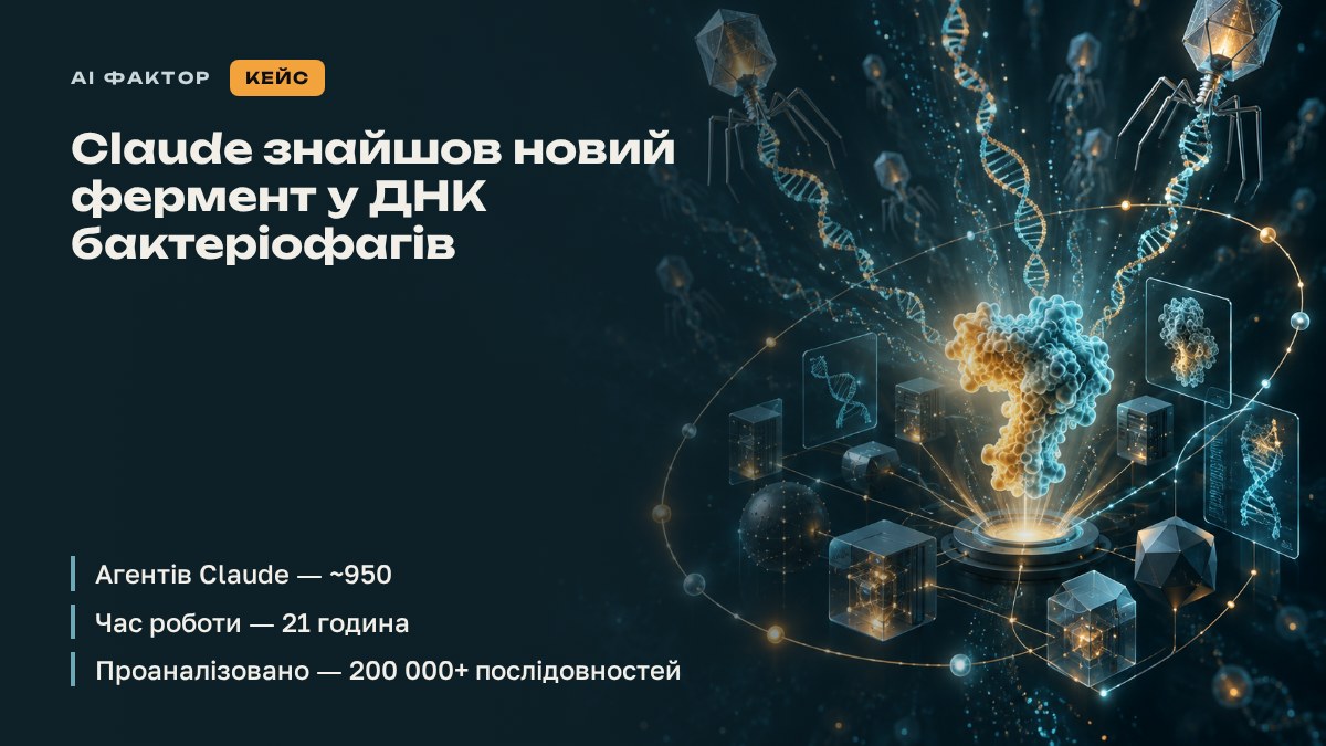 Claude знайшов новий фермент у ДНК бактеріофагів
