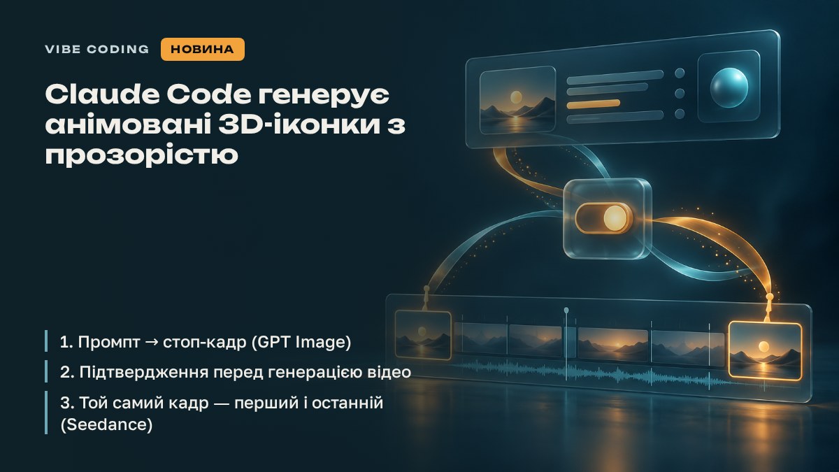 Claude Code генерує анімовані 3D-іконки з прозорістю
