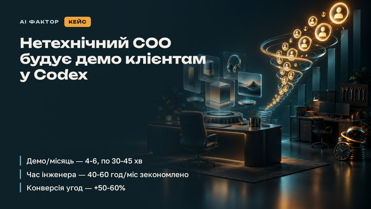 Нетехнічний COO будує демо клієнтам у Codex