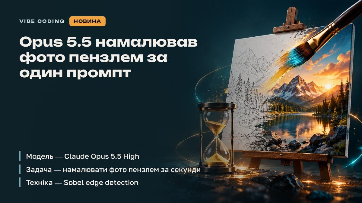 Opus 5.5 намалював фото пензлем за один промпт