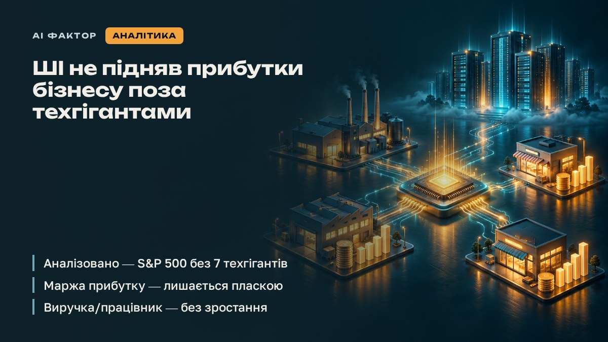 ШІ не підняв прибутки бізнесу поза техгігантами