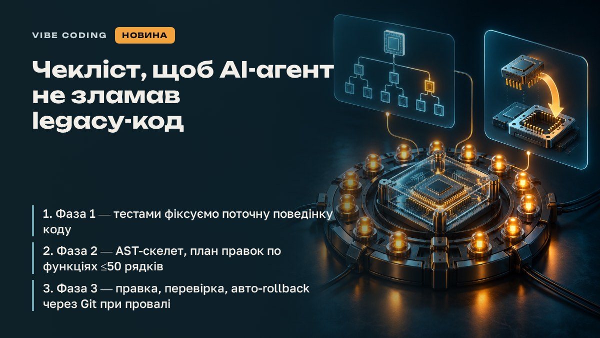 Чекліст, щоб AI-агент не зламав legacy-код