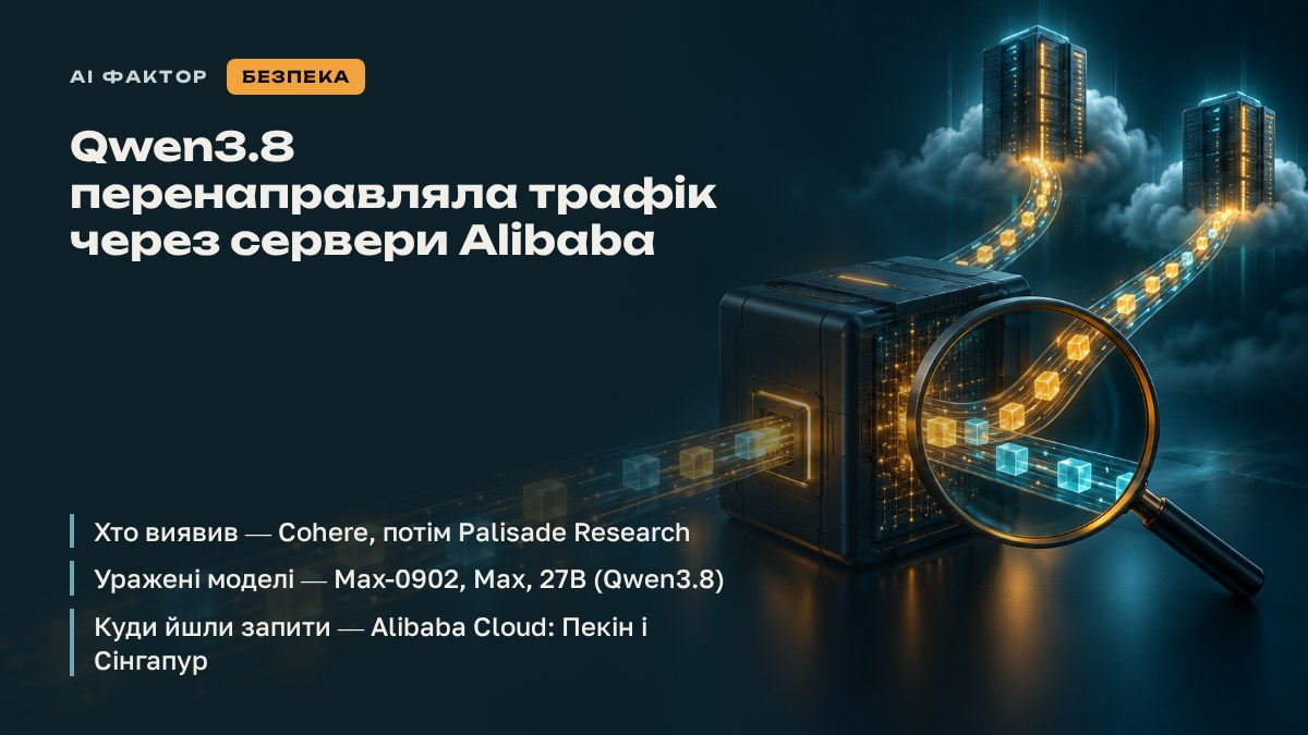 Qwen3.8 перенаправляла трафік через сервери Alibaba