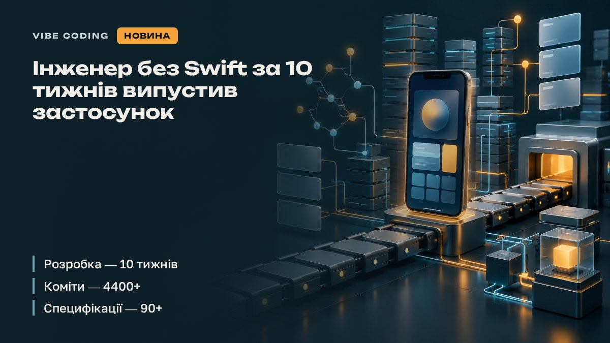 Інженер без Swift за 10 тижнів випустив застосунок