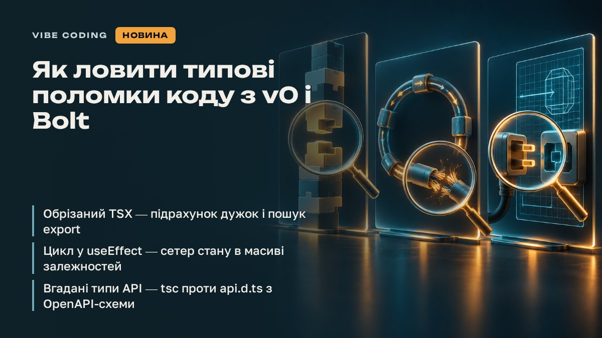 Як ловити типові поломки коду з v0 і Bolt
