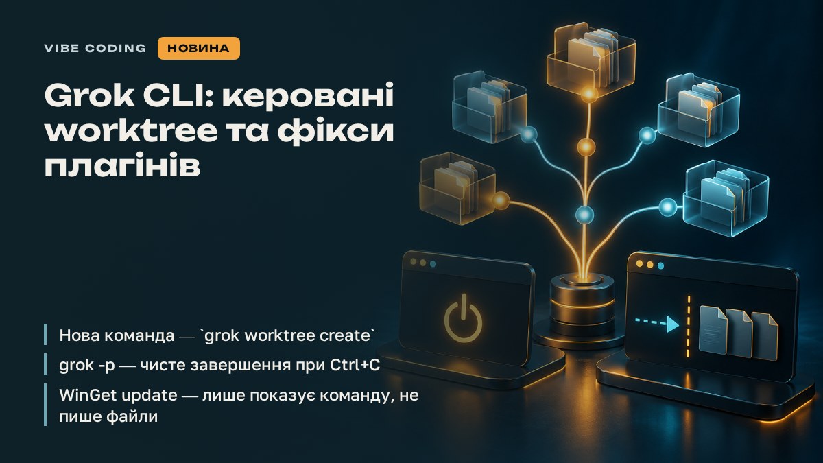 Grok CLI: керовані worktree та фікси плагінів