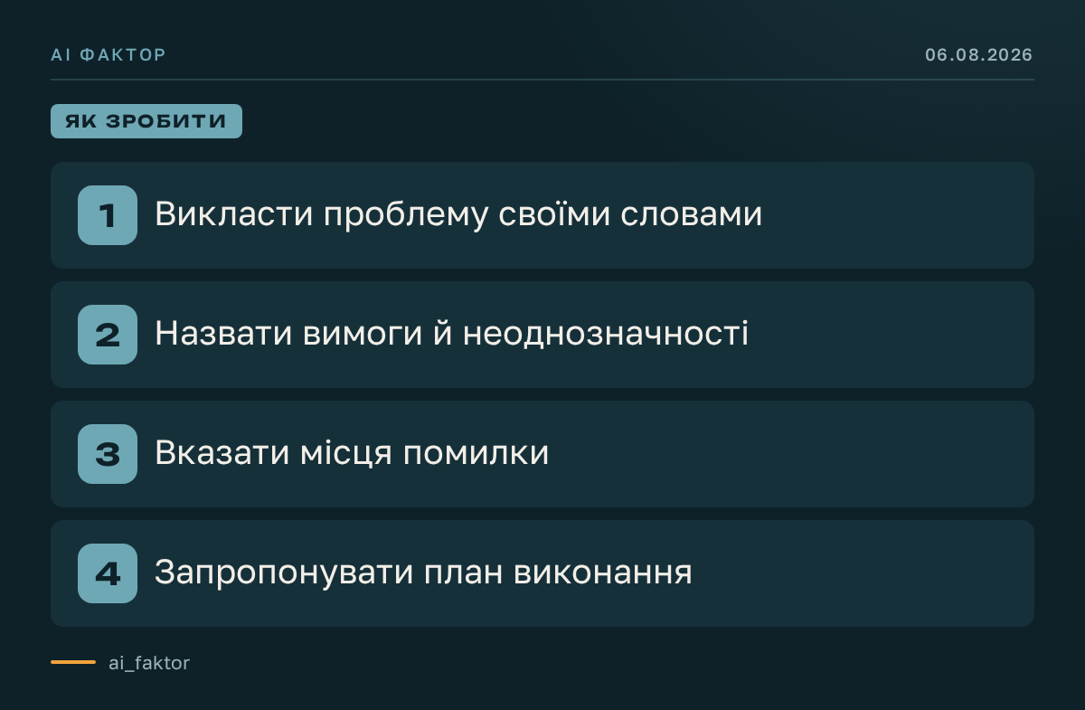 Перевірте задачу до старту