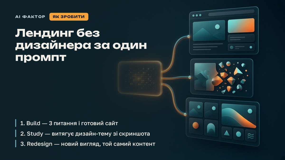 Лендинг без дизайнера за один промпт