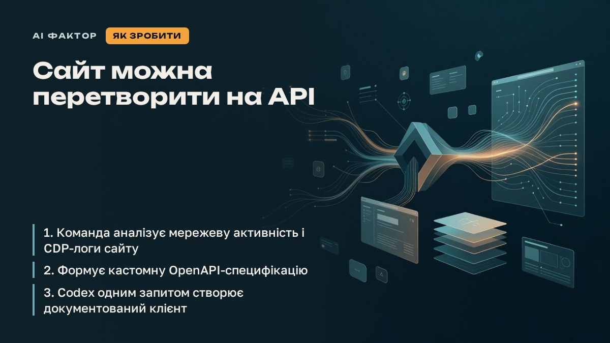 Сайт можна перетворити на API