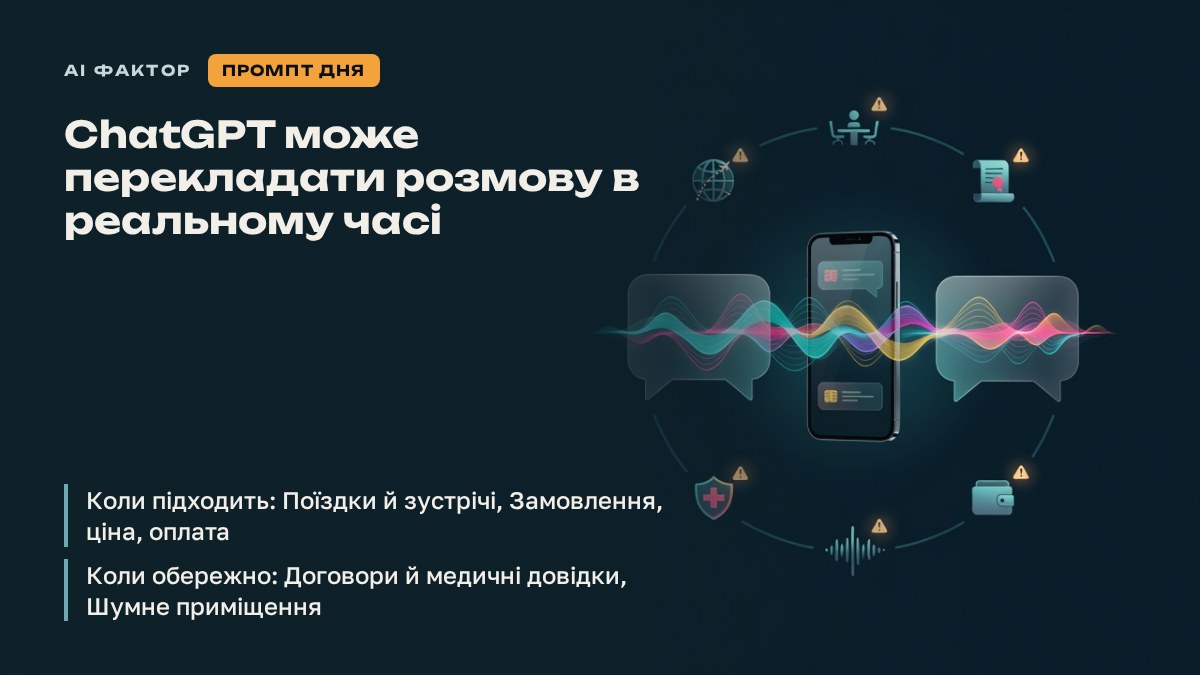 ChatGPT може перекладати розмову в реальному часі