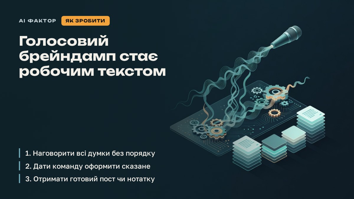 Голосовий брейндамп стає робочим текстом